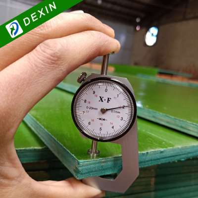 2020 Hot Sale 12mm 15mm 18mm Green PP Plastic Film Faced Plywood